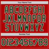 Custom Red Green-White Authentic Sleeveless Baseball Jersey
