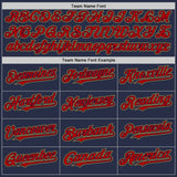 Custom Navy Red-Old Gold Authentic Sleeveless Baseball Jersey