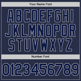 Custom Navy Gray Authentic Sleeveless Baseball Jersey