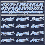 Custom Navy Light Blue-White Authentic Sleeveless Baseball Jersey