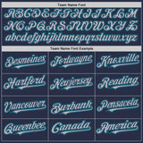 Custom Navy Gray-Teal Authentic Sleeveless Baseball Jersey