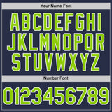Custom Navy Neon Green-White Authentic Sleeveless Baseball Jersey