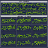 Custom Navy Neon Green Authentic Sleeveless Baseball Jersey