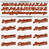 Custom White Orange-Black Authentic Sleeveless Baseball Jersey