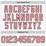 Custom White Medium Pink-Black Authentic Sleeveless Baseball Jersey