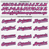 Custom White Light Blue Black-Pink Authentic Sleeveless Baseball Jersey