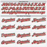 Custom White Kelly Green-Red Authentic Sleeveless Baseball Jersey