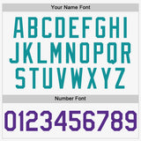 Custom White Purple-Teal Authentic Sleeveless Baseball Jersey
