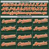 Custom Green Orange-White Authentic Sleeveless Baseball Jersey