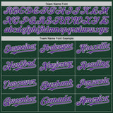Custom Green Purple-Gray Authentic Sleeveless Baseball Jersey