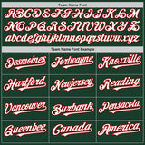Custom Green White-Red Authentic Sleeveless Baseball Jersey