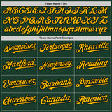 Custom Green Gold-Black Authentic Sleeveless Baseball Jersey