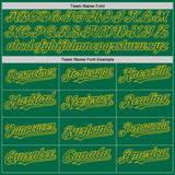 Custom Kelly Green Gold Authentic Sleeveless Baseball Jersey