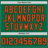 Custom Kelly Green Orange-Black Authentic Sleeveless Baseball Jersey