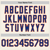 Custom Cream Royal-Orange Authentic Sleeveless Baseball Jersey