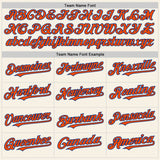 Custom Cream Orange-Royal Authentic Sleeveless Baseball Jersey
