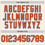 Custom Cream Orange-Royal Authentic Sleeveless Baseball Jersey