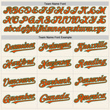 Custom Cream Orange-Kelly Green Authentic Sleeveless Baseball Jersey
