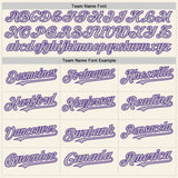 Custom Cream Purple-Gray Authentic Sleeveless Baseball Jersey