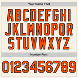 Custom Cream Orange-Black Authentic Sleeveless Baseball Jersey