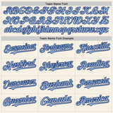 Custom Cream Light Blue-Navy Authentic Sleeveless Baseball Jersey