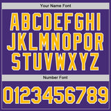Custom Purple Gold-White Authentic Sleeveless Baseball Jersey