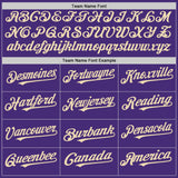 Custom Purple Cream Authentic Sleeveless Baseball Jersey