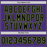 Custom Purple Black-Neon Green Authentic Sleeveless Baseball Jersey