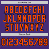 Custom Purple Orange-Black Authentic Sleeveless Baseball Jersey