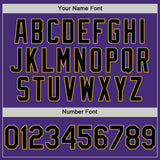 Custom Purple Black-Old Gold Authentic Sleeveless Baseball Jersey