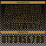 Custom Black Old Gold-White Sublimation Soccer Uniform Jersey