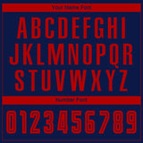 Custom Navy Red Sublimation Soccer Uniform Jersey