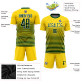 Custom Gold Green-White Sublimation Soccer Uniform Jersey