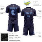 Custom Purple Light Blue Sublimation Soccer Uniform Jersey