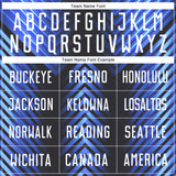 Custom Black White-Royal Sublimation Soccer Uniform Jersey