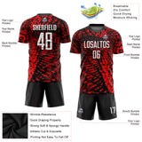 Custom Red Black-White Sublimation Soccer Uniform Jersey