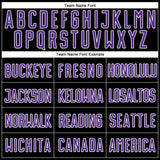 Custom Black Purple-White Sublimation Split Fashion Soccer Uniform Jersey