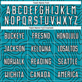 Custom Teal White-Black Sublimation Soccer Uniform Jersey