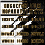 Custom Graffiti Pattern Black-Old Gold Scratch Sublimation Soccer Uniform Jersey