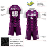 Custom Purple White Sublimation Soccer Uniform Jersey