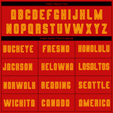 Custom Red Gold-Black Sublimation Fade Fashion Soccer Uniform Jersey