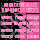 Custom Graffiti Pattern Pink Black-White Scratch Sublimation Soccer Uniform Jersey