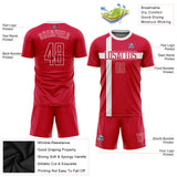 Custom Red Red-White Sublimation Danish Flag Soccer Uniform Jersey