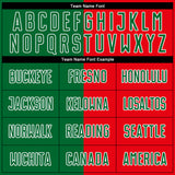 Custom Kelly Green Red-White Sublimation Portuguese Flag Soccer Uniform Jersey