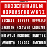 Custom Red White-Black Sublimation Long Sleeve Fade Fashion Soccer Uniform Jersey