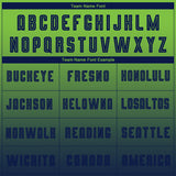 Custom Neon Green Navy Sublimation Long Sleeve Fade Fashion Soccer Uniform Jersey