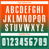 Custom Orange White-Kelly Green Sublimation Long Sleeve Fade Fashion Soccer Uniform Jersey