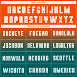 Custom Orange White-Teal Sublimation Long Sleeve Fade Fashion Soccer Uniform Jersey