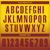 Custom Gold Crimson Sublimation Long Sleeve Fade Fashion Soccer Uniform Jersey