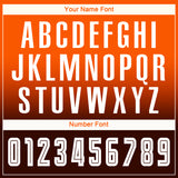 Custom Orange White-Brown Sublimation Long Sleeve Fade Fashion Soccer Uniform Jersey